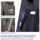 3. Perletti Women’s Grey Hooded Waterproof Trench Coat, Size L