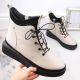 12. Filippo W PAW482 beige insulated leather platform ankle boots