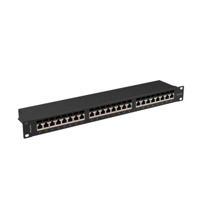 10. LANBERG PATCH PANEL 24 PORT 1U 19" CAT.6A FTP BLACK PPSA-1024-B