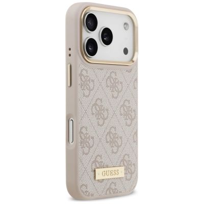 4. Guess 4G Logo Plate MagSafe Case for iPhone 17 Pro - Pink