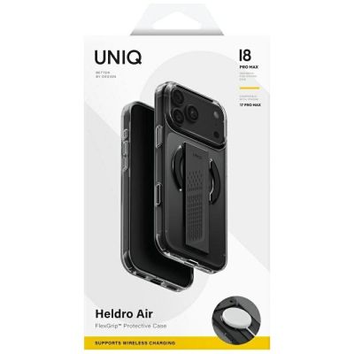 9. Uniq Heldro Air Magclick Charging Case for iPhone 18 Pro Max / 17 Pro Max - Black