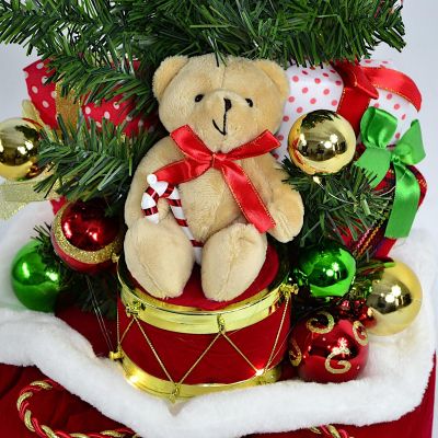 2. DECORATIVE CHRISTMAS TREE 60CM 25LED TIMER - TEDDY BEAR