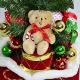 2. DECORATIVE CHRISTMAS TREE 60CM 25LED TIMER - TEDDY BEAR