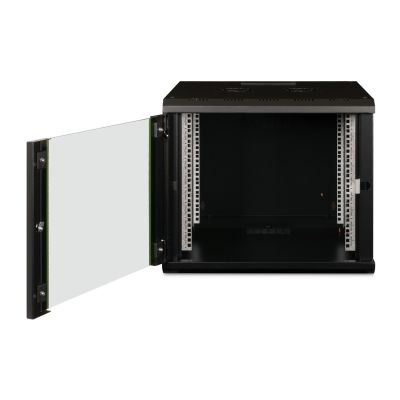 5. Digitus Unique 19" 9U rackmount network cabinet, 600x600, glass door, black, undivided, assembled, 100kg