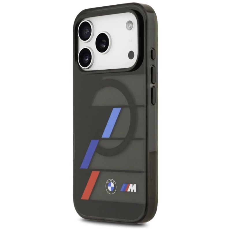 2. BMW M IML Metal Buttons Tricolor Lines MagSafe Case for iPhone 17 Pro - Black