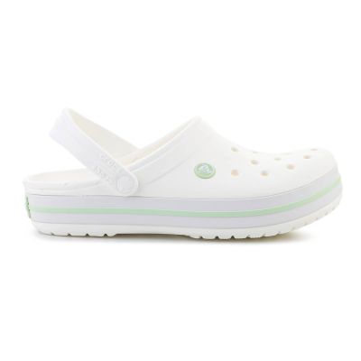 6. CROCS CROCBAND WHITE/SERENE GREEN 11016-1YL
