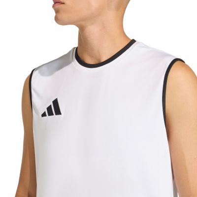 4. Men's adidas Entrada 26 Sleeveless Jersey White KB3928