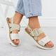 5. Women's beige wedge sandals Rieker 69260-60