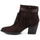 3. Women's insulated cowboy boots with fringes, chocolate M.Daszyński