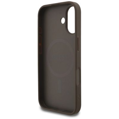 7. Guess 4G Small Classic Logo MagSafe Case for iPhone 17 - Brown