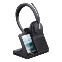 Yealink WH64 Workstation Dual Headset Wired & Wireless Headband Office/Call Center USB Type-C Bluetooth Charging Stand Black