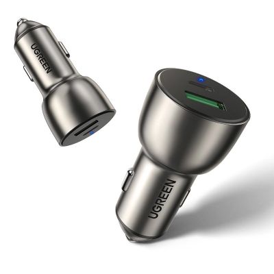 2. Ugreen Car Charger USB / USB Type C Quick Charge 3.0 Power Delivery 36W 3A Gray (CD213 60980)