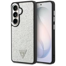 Guess Fixed Glitter Triangle MagSafe case for Samsung Galaxy S26+ - silver