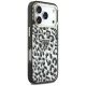 4. Guess IML Leopard Glitter Triangle Logo MagSafe Case for iPhone 17 Pro / 18 Pro - Black