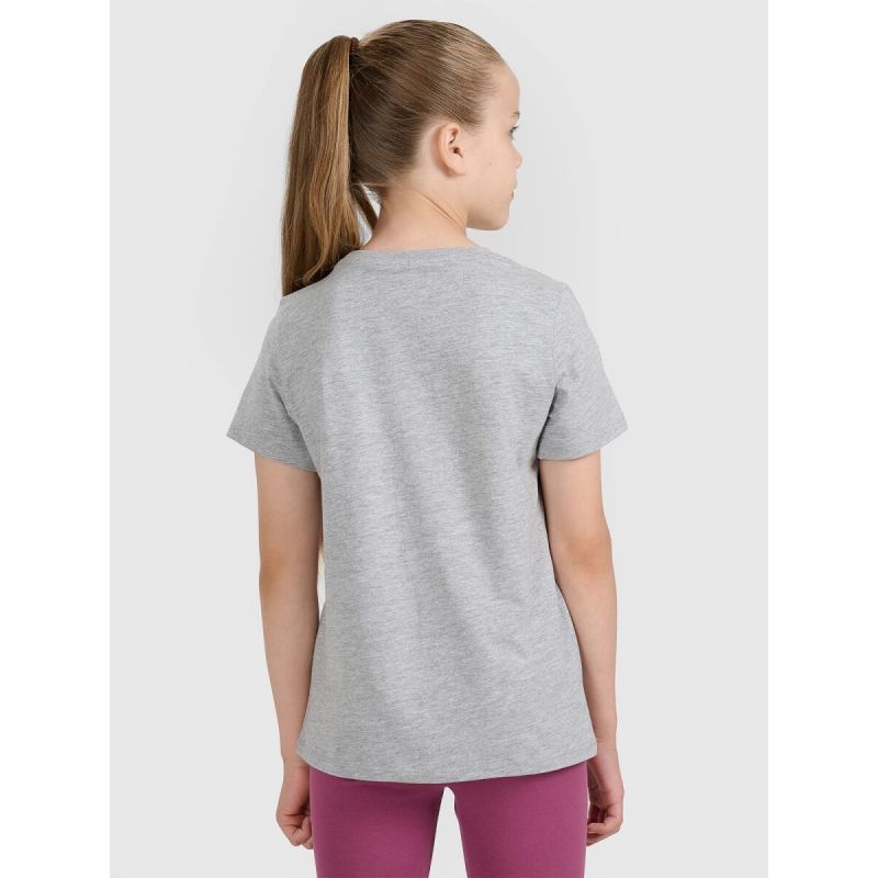 2. Girls' plain T-shirt 4F 4FJWMM00TTSHF2332-25M