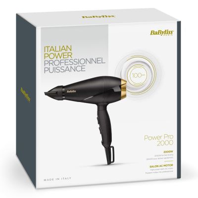 3. Babyliss 6704E Hair Dryer (2000W; black)