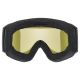 3. Uvex 5501822130 Ski Goggles Black Unisex, Mirrored Cylindrical (Flat) Lens