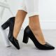 5. Sergio Leone PB414 women's black pumps with a block heel