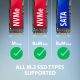 6. SSD enclosure Axagon ADM2-AM USB-A 10Gbps - M.2 NVMe & SATA SSD adapter, cable USB-A 10cm Black