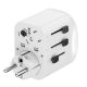 4. GEMBIRD UNIVERSAL GROUNDED TRAVEL ADAPTER 15W, WHITE