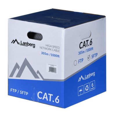 Lanberg LCS6-11CU-0305-S network cable (S/FTP; 305m; cat. 6; gray)