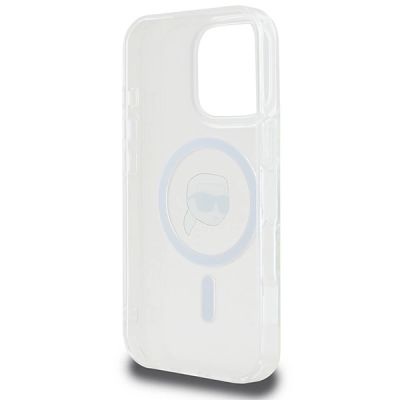 7. Karl Lagerfeld IML Metal Karl Head MagSafe Case for iPhone 16 Pro - White