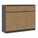 Chest of drawers 3D3S 120x40xH97 anthracite/artisan