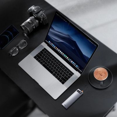 12. Baseus Metal Gleam 11in1 multifunctional USB Type C HUB - 3x USB 3.2 Gen 1 5Gbps / USB Type C PD 100W / 3.5 mm mini jack AUX / VGA Full HD 60Hz / 2x HDMI 4K 30Hz / TF and SD card reader / RJ45 1Gbps gray (CAHUB-CT0G)