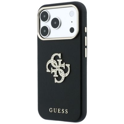 2. Guess Smooth & Big Strass Logo Case for iPhone 18 Pro Max / 17 Pro Max - Black