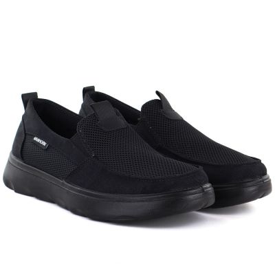 4. Men's slip-on shoes, black, Vanhorn WN32302