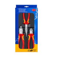 Knipex Insulated Electrician's Pliers, Universal, Half-Round, Cutting Pliers, 3 pcs.