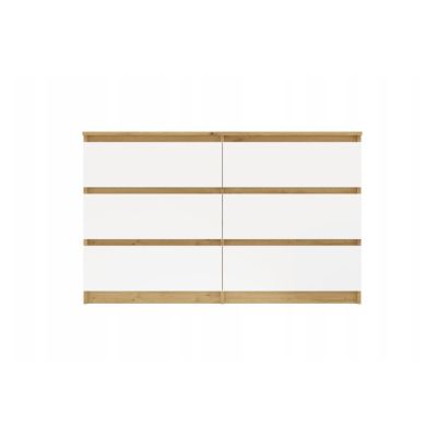 4. M6 MALWA CHEST OF DRAWERS 120CM 6 DRAWERS ART/WHITE SET