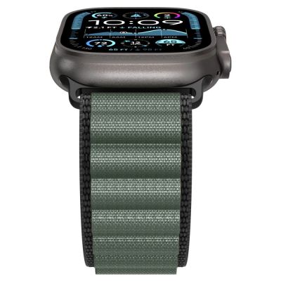 7. Strap Spigen WBF1 Strap for Apple Watch 44 / 45 / 46 / 49 mm - Black and Green