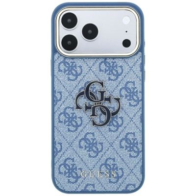 3. Guess 4G & Big Resin Logo Case for iPhone 17 Pro / 18 Pro - Light Blue