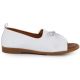 4. Women's leather open-toe shoes, white, Cambell 19388