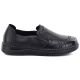 6. Women's comfortable leather slip-on shoes, black, Vinceza 107241