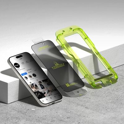 4. Ringke Easy Slide 2-pack Privacy Glass for iPhone 17 - Black