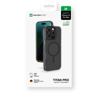5. AmazingThing Titan Pro Mag Case with Magnetic Ring for iPhone 16 Pro Max - Black