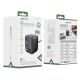 5. Acefast Z10 GaN 100W 3xUSB Desktop Charger with Retractable USB-C Cable and TFT Display - Black
