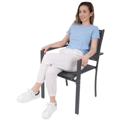 9. GARDEN CHAIR 57X57X88CM TEXTLINE SET OF 2