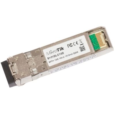 2. Mikrotik S+31DLC10D Network Transceiver Module 10000 Mbit/s SFP+ 1310 nm Fiber Optic