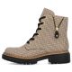 3. Women's insulated ankle boots, houndstooth, beige, Rieker 72617-60