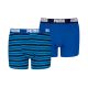 Puma Everyday Striped Kids' Boxer Shorts 2 Pack Blue and Black 938970 04