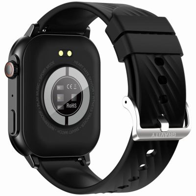 8. Smartwatch Gravity GT15-1 Black Silicone Strap + Black Bracelet