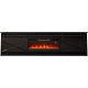 GRANERO TV cabinet + fireplace 200x56.7x35 black/black combination
