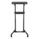 3. Gembird Mobile Stand with Height-Adjustable Wheels, Black