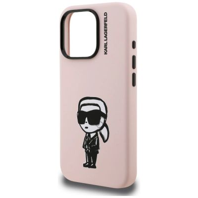 6. Karl Lagerfeld Silicone Karl Sketch MagSafe Case for iPhone 16 Pro - Pink