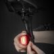 3. Rockbros Q2S LED Rear Bike Light with Smart Stop System + USB-C - USB-A Cable - Black