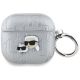 Karl Lagerfeld Monogram Karl & Choupette Head case for AirPods 4 - silver