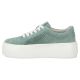 3. Women's leather sneakers openwork green Filippo DP7520/26